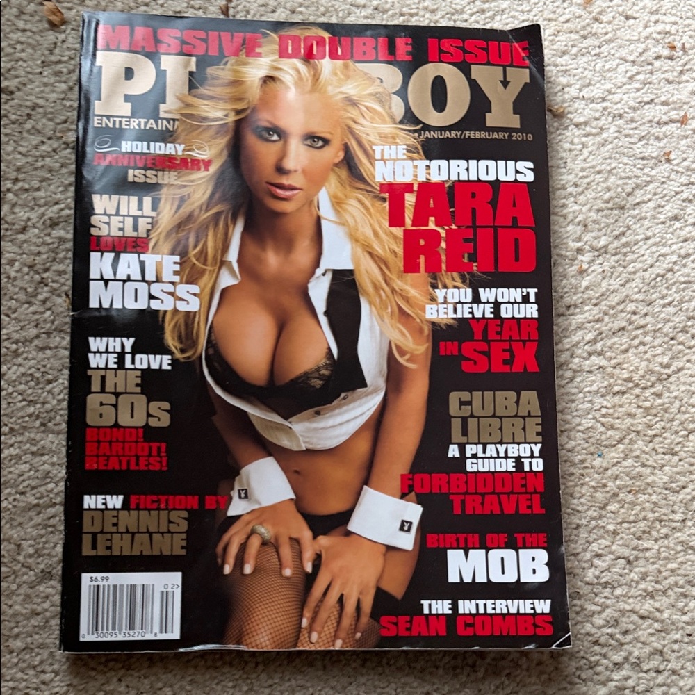 PLAYBOY January/February 2010 Cover - Black, White, Red